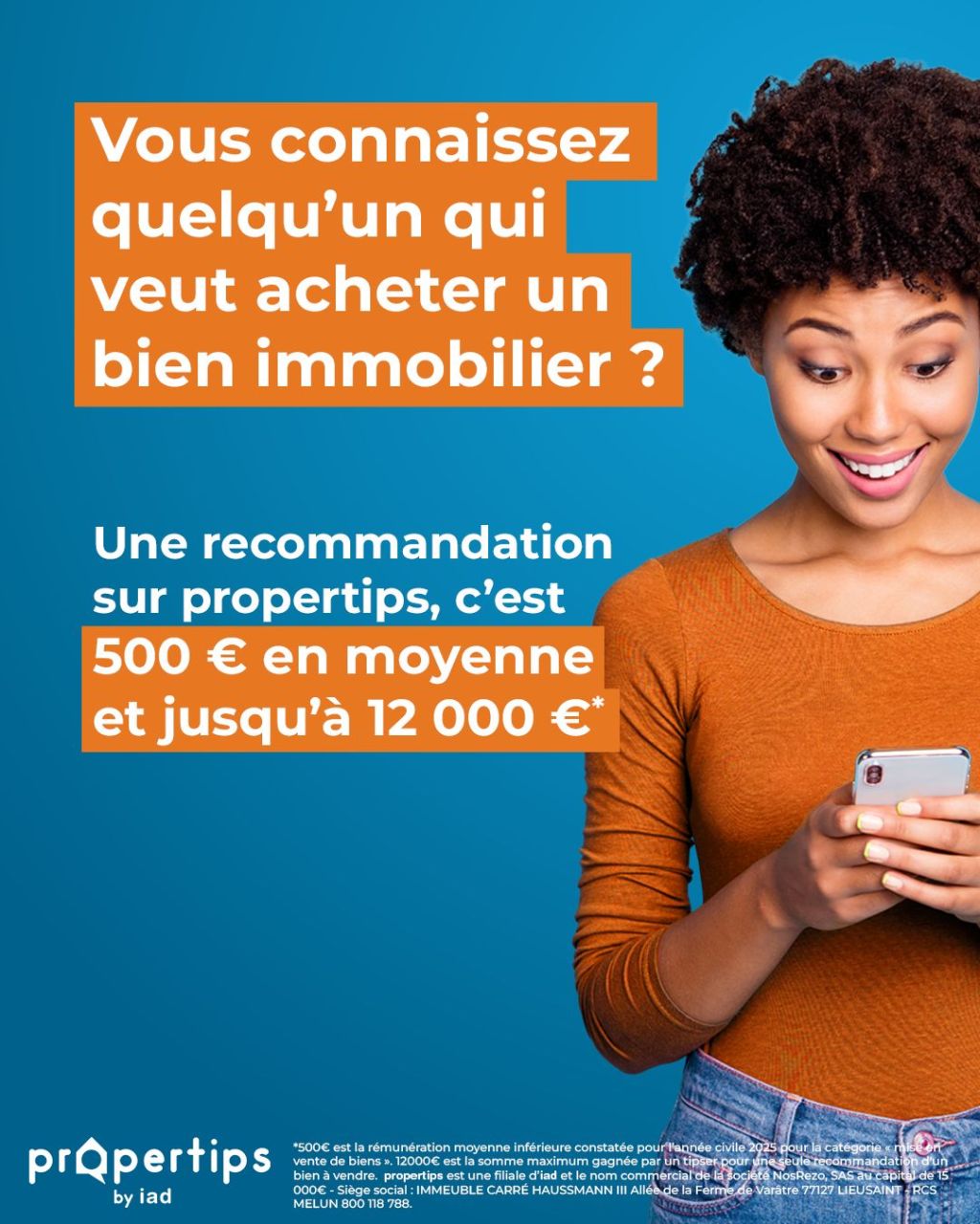 propertips by iad - Gagnez 500€ en recommandant un acheteur ou vendeur immobilier à Bully-les-Mines